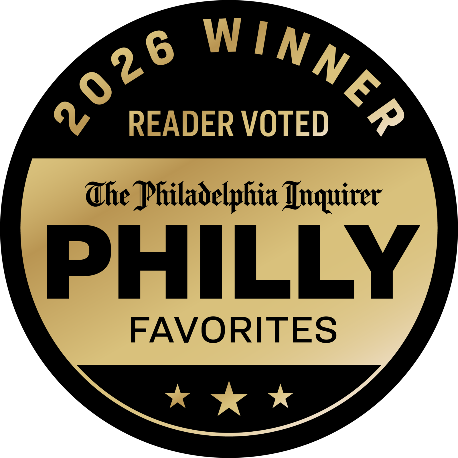 2026 Philadelphia Inquirer Philly Favorites reader-voted winner badge