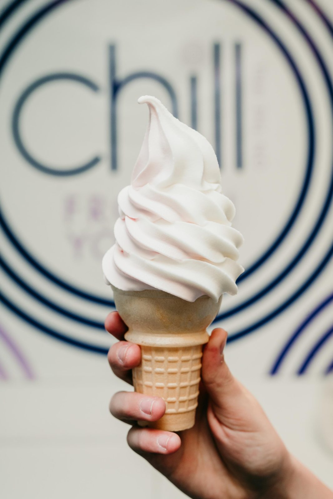 Frozen yogurt cone from Chill on the Hill