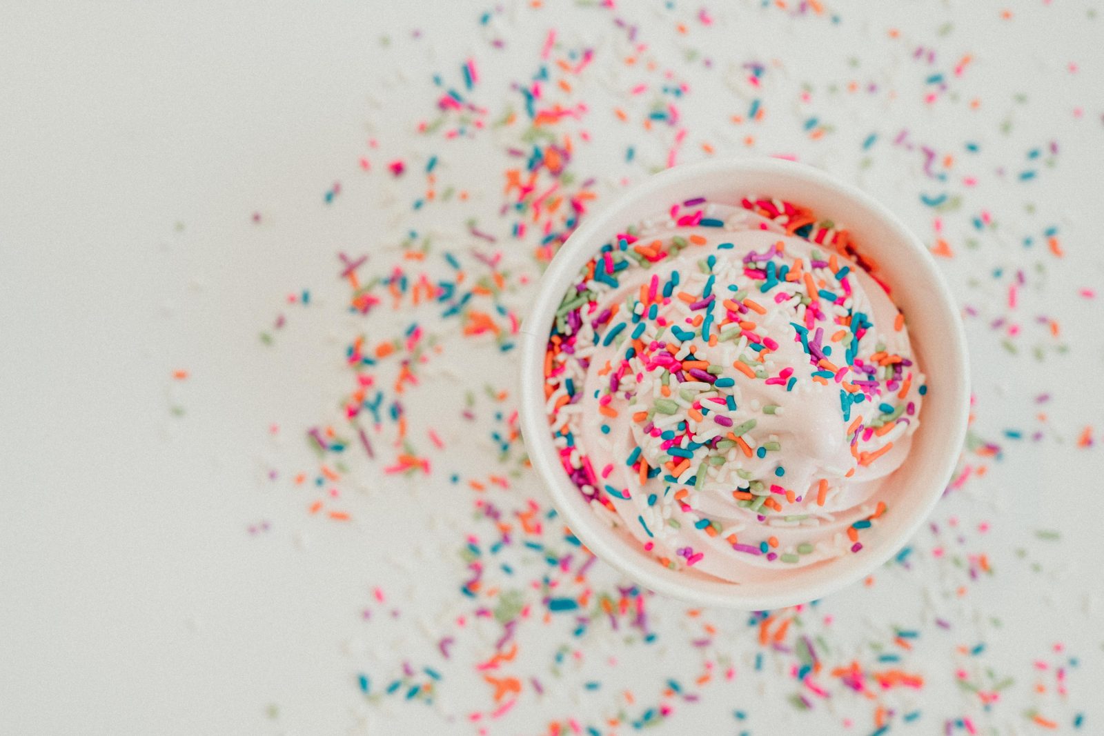 Frozen yogurt with colorful sprinkles from Chill on the Hill